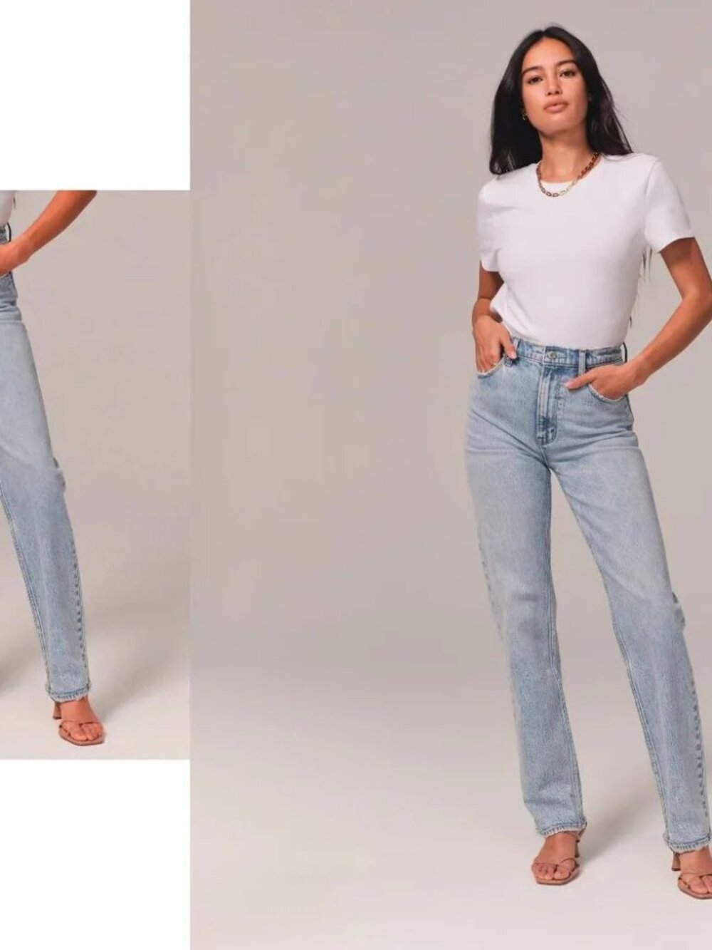 ABERCROMBIE & FITCH the 90s straight ultra high rise jeans (8R/29)